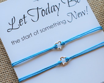Back to School Gift First Day of School Bracelet Mommy and Me Matching Bracelets Anxiety Separation Bracelet Wish Bracelet Sterling Silver