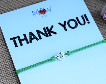 Thank You Gift Thank You Card Friendship Bracelet Inspirational Card Compass Bracelet Adjustable Travel Bracelet Inspirational Teacher Gift