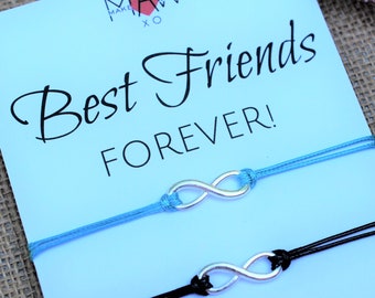 Best Friend Gift for Friend Friendship Bracelet Birthday Gift for Her Infinity Bracelet BFF Gift Make a Wish Bracelet Best Friend Forever