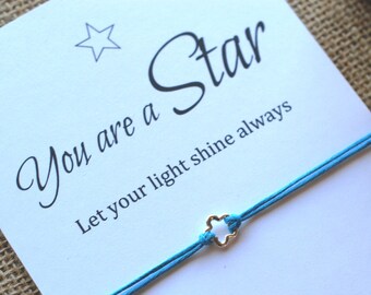 Star Bracelet You are a Star Sterling Silver Star Bracelet Friendship Bracelet Best Friend Gifts for Friend Motivational Gift for Her