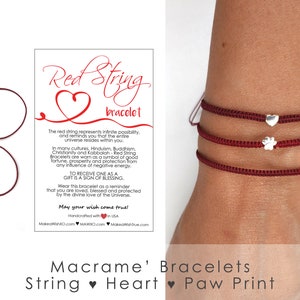 Red String Bracelet, Red String of Fate Bracelet, Couples Bracelet, Matching Bracelets, Red Thread Bracelet, Kabbalah Red String, Protection