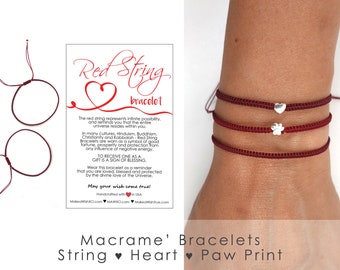 Rote Schnur Armband, Rote Schnur des Schicksals Armband, Paare Armband, Passende Armbänder, Rote Faden Armband, Kabbalah Rote Schnur, Schutz