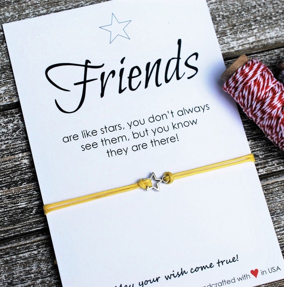 Friends Are Like Bras, Wish Bracelet, Friendship Bracelet, String Bracelet,  Best Friend Jewelry, Gift for Her, BFF Bracelet, Bestie Gift -  Canada