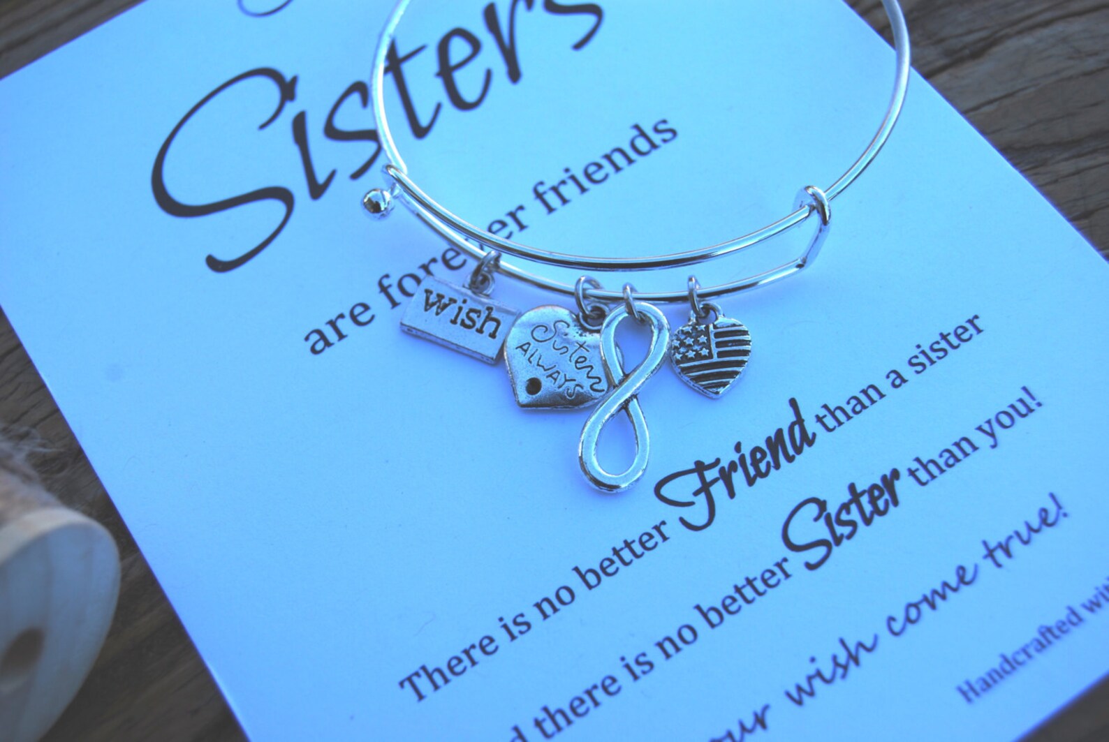 Sisters Bracelets Infinity Charm Forever Friends Sister Bangle Etsy