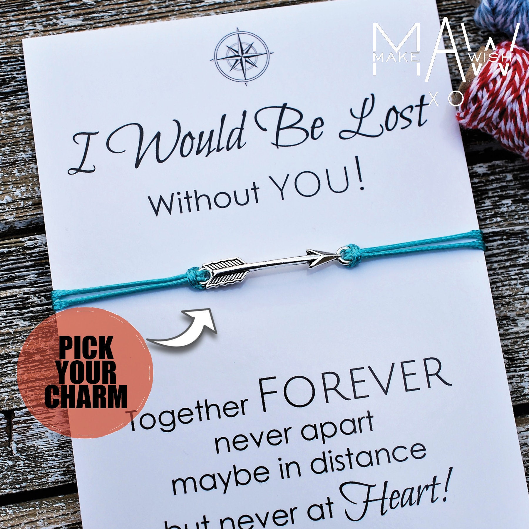 Couples Bracelet I Would Be Lost Without You His and Her | Etsy