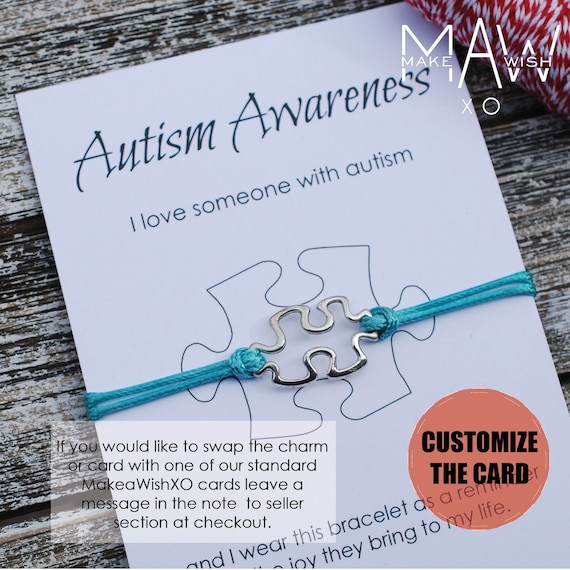 Autism Awareness Bracelet Autism Bracelet Friendship Bracelet Puzzle Bracelet Puzzle Charm Wishing Bracelet Inspirational Gift Wish Bracelet