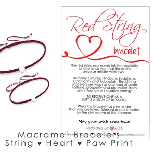 Red String Bracelet, Red String of Fate Bracelet, Couples Bracelet, Matching Bracelets, Red Thread Bracelet, Kabbalah Red String, Protection image 5