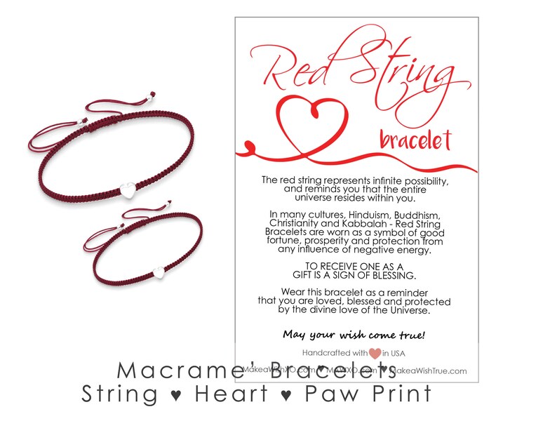 Red String Bracelet, Red String of Fate Bracelet, Couples Bracelet, Matching Bracelets, Red Thread Bracelet, Kabbalah Red String, Protection image 5