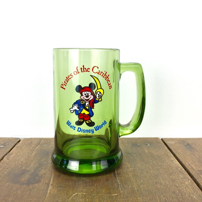 Disney Pirates of the Caribbean Mugs Set of 2 Vintage Mickey Mouse Mugs