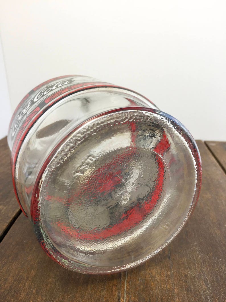 Vintage Advertising Godfather/'s Pizza Coke Pitcher Vintage Coca Cola Carafe Anchor Hocking Stained Glass Pitcher Pizza Party Carafe