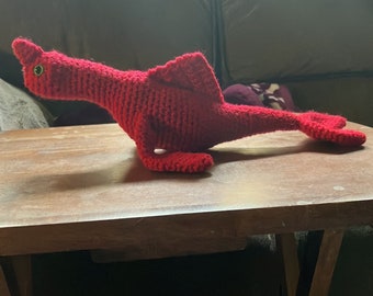 Red Sea Monster Crochet Pattern, Amigurumi Red Bluster Beast (Digital Download)