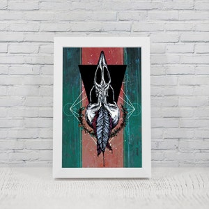 Reborn Skull 11 x 17 Print - Illustration Art Print, Wall Art