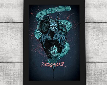 Donnie Darko 11" x 17" Movie Illustration // Fan Wall Art // Jake Gyllenhaal // Frank the Rabbit // Art Print // Movie Poster