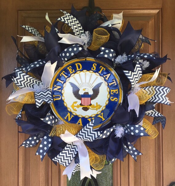US Navy Front Door Wreath US Navy Wreath Navy Wreath Wreaths Home 