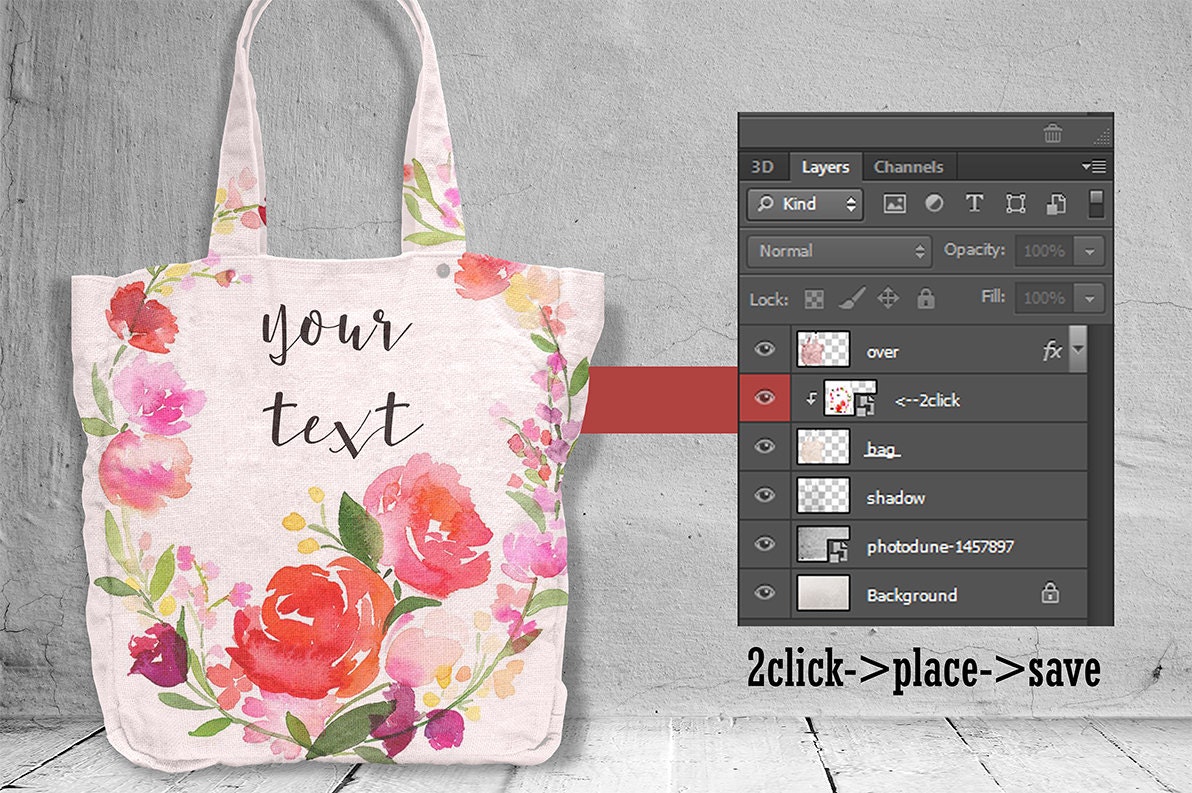 Download Canvas Tote Bag Mockup Realistic Product Mockup Digital | Etsy