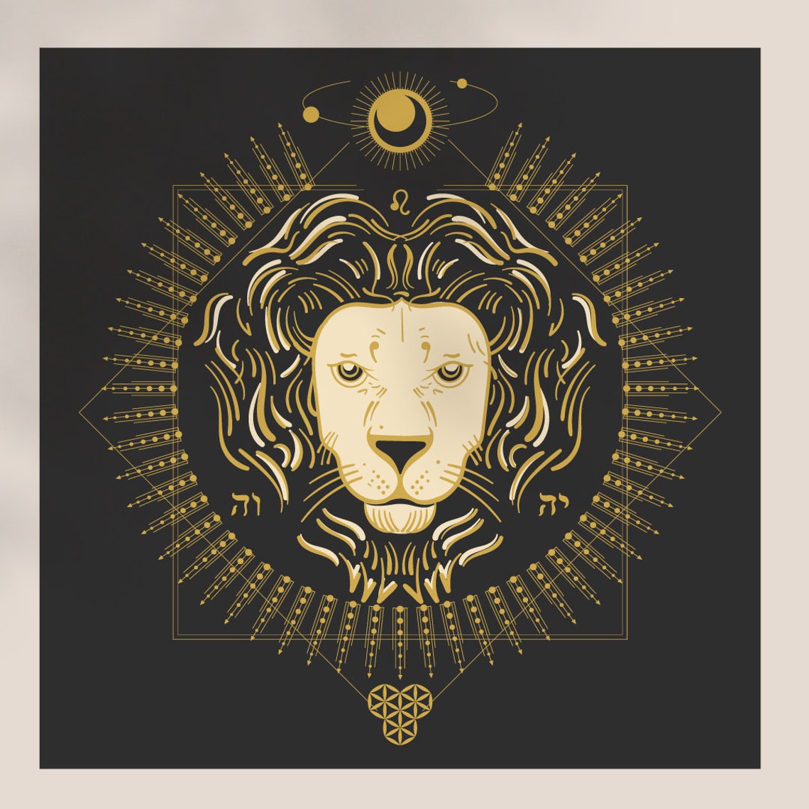 Printable Lion Lion Totem Art Downloadable Art Spirit Etsy