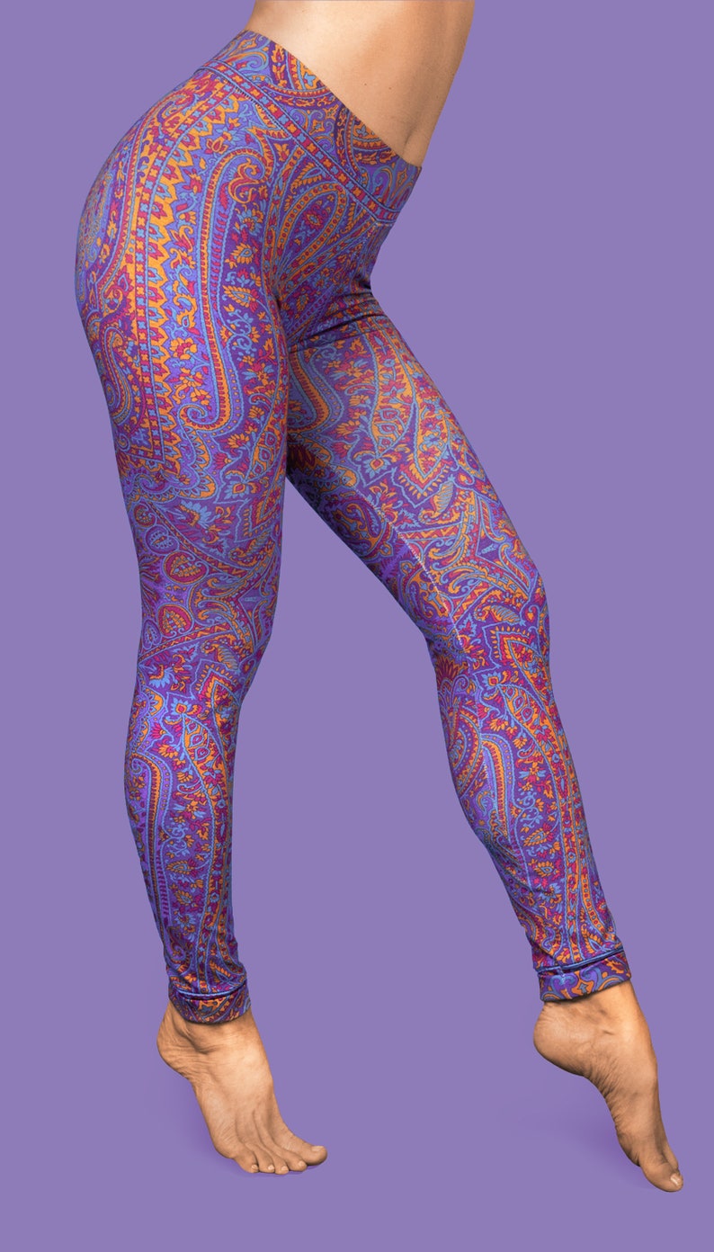 Yoga Pants Boho Leggings Unique Yoga Wear Festival Etsy