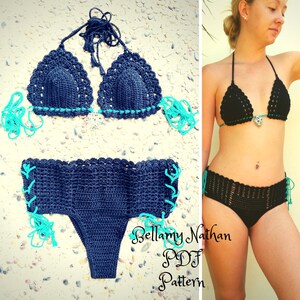 Crochet Bikini Pattern &quot;Lolita&quot; Crochet Bikini Top & Crochet Bikini Bottom Sizes XS-L