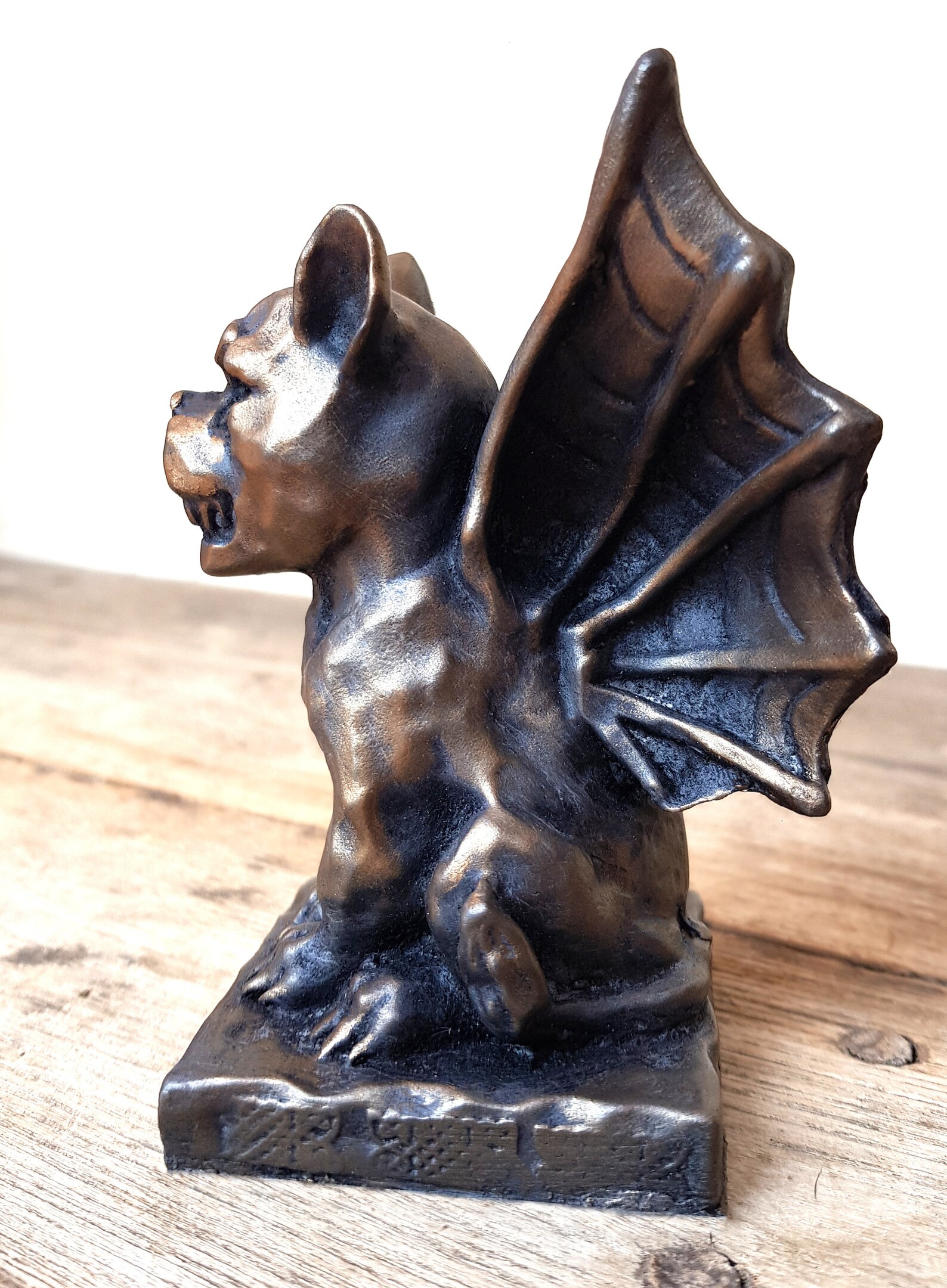 Bronze Gargoyle statue Gargoyle Notre dame Garden statue Etsy