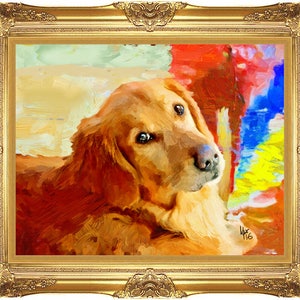golden retriever artwork