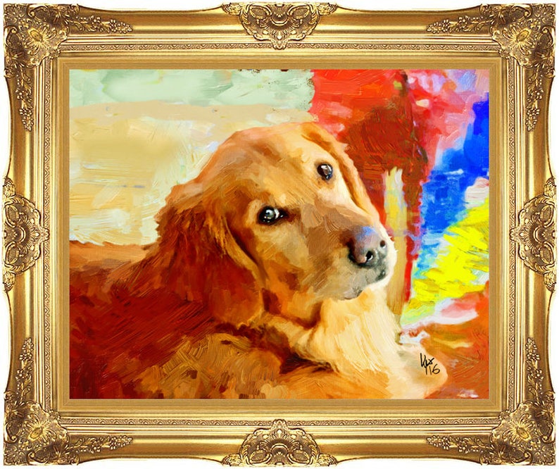 Golden Retriever Art Golden Retriever Dog art art retriever print print dog print dog dog wall art retriever art dog lover retriever paintin