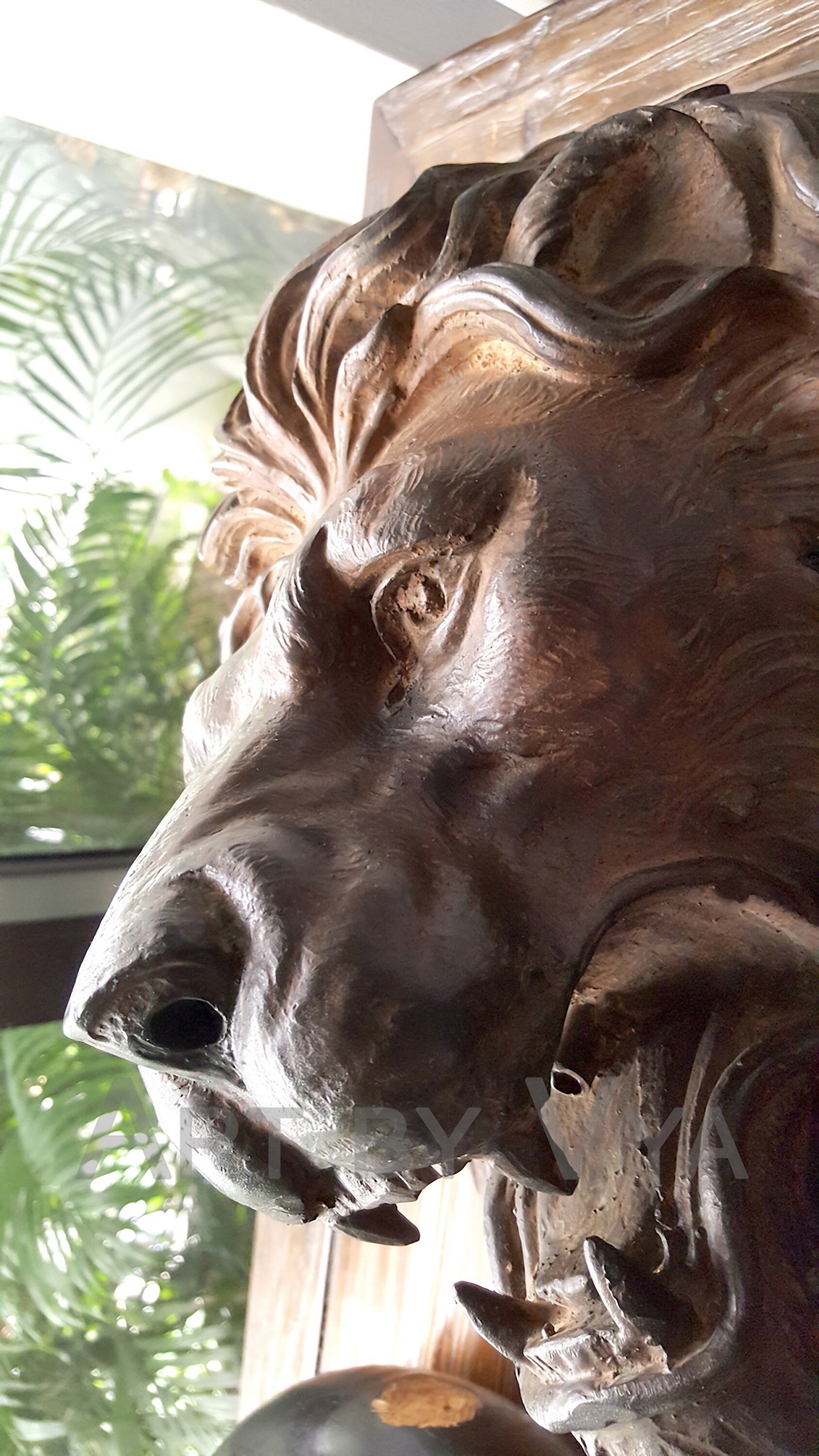 Bronze Lion Head Fountain Metal sculpture art Metal sculpture Etsy