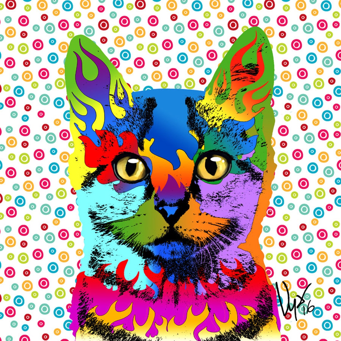 Cat Wall Art Cat Art Prints Cat Wall Decor Cat Canvas Art Cat Etsy