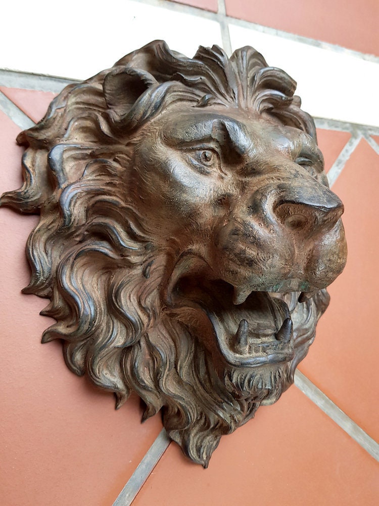 Lion Head Metal Wall Art wall Art Lion Head Metal Wall Etsy
