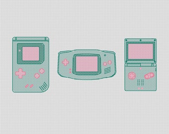 Pastel Handhelds Sampler - Cross Stitch Pattern!