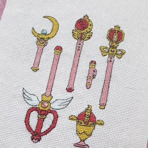 Magical Girl Magical Items - PDF Cross Stitch Pattern!