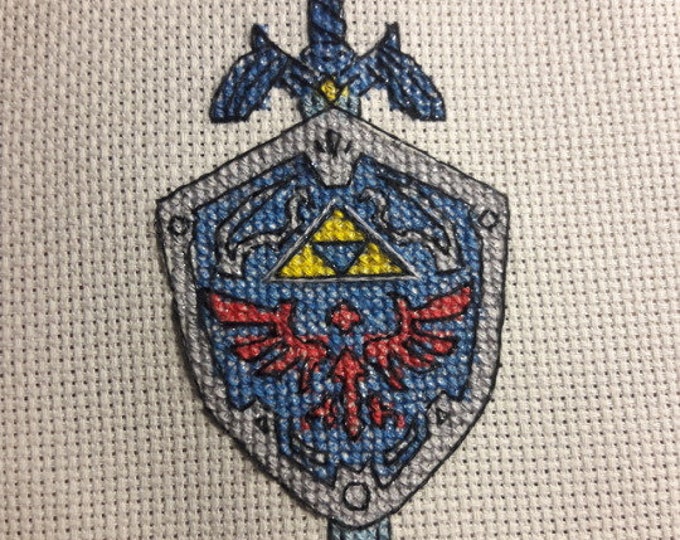 Master Sword and Hylian Shield PDF Cross Stitch Pattern | Etsy