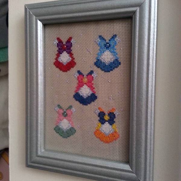 Mini Suits - Set 1- Cross Stitch Pattern