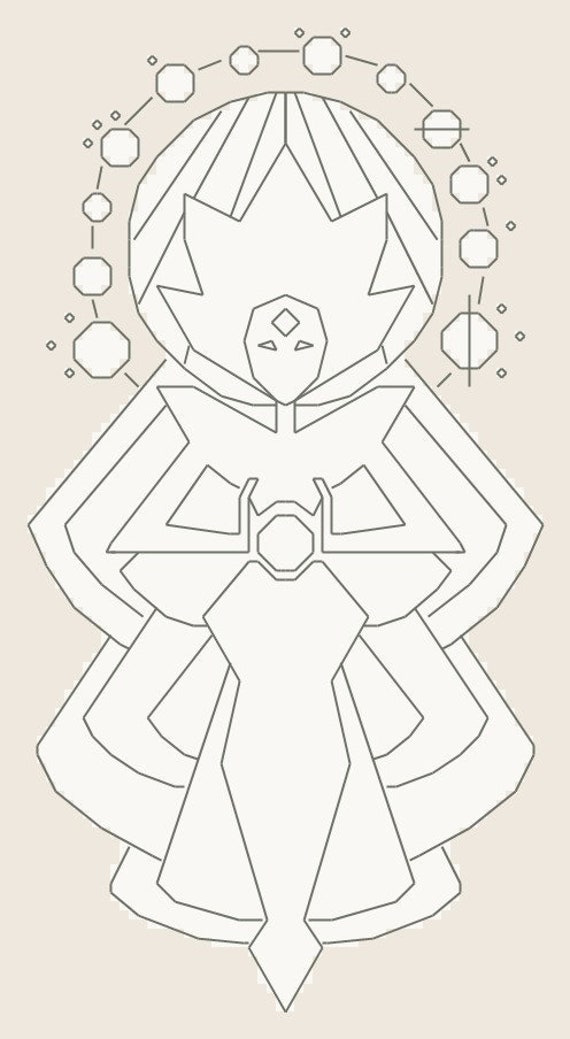Download White Diamond Mural Steven Universe Pdf Cross Stitch Etsy
