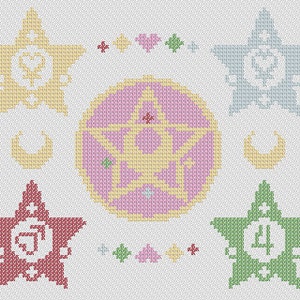 Magical Girl Stars- Cross Stitch Pattern!