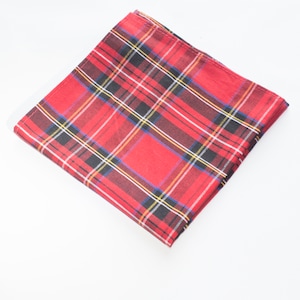 Pocket Square Handkerchief Hanky Royal Stewart Tartan Gift For Man Father