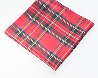 Pocket Square Handkerchief Hanky Royal Stewart Tartan Gift For Man Father