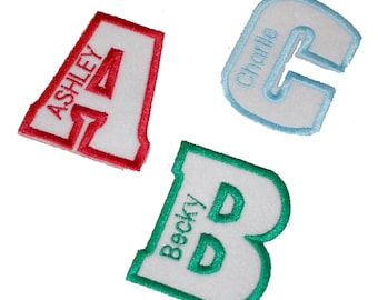 Personalisierter gestickter Name im Buchstaben-Patch-Abzeichen Viele Farben zum Aufbügeln