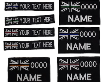 Emergency services PC ID TAG vests bag thin blue line embroidered patch B1