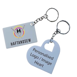 Personalized Printed Mum Dad Father Gift Name Picture Key Ring  Key Fob Rectangle Heart