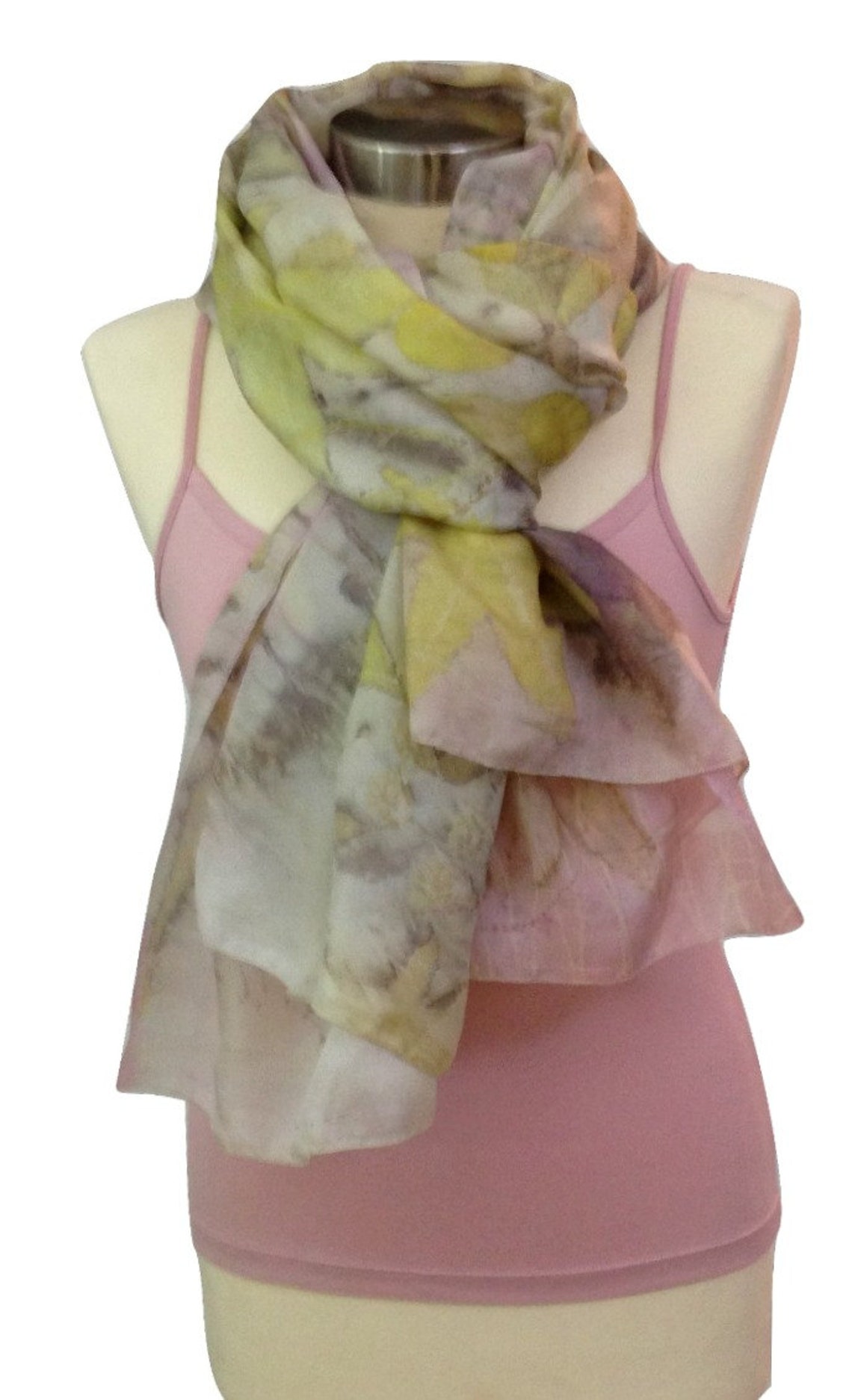 Silk Scarf Yellow Scarf Women's Scarf Fashion Scarf Etsy Israel
