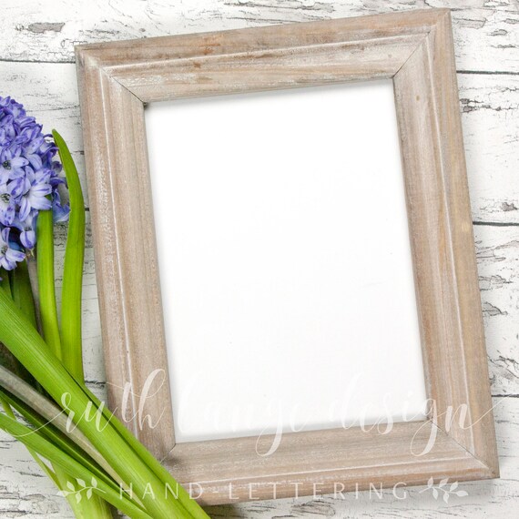 Blue Flower Frame Styled Stock Photo Flat Lay Background For Etsy