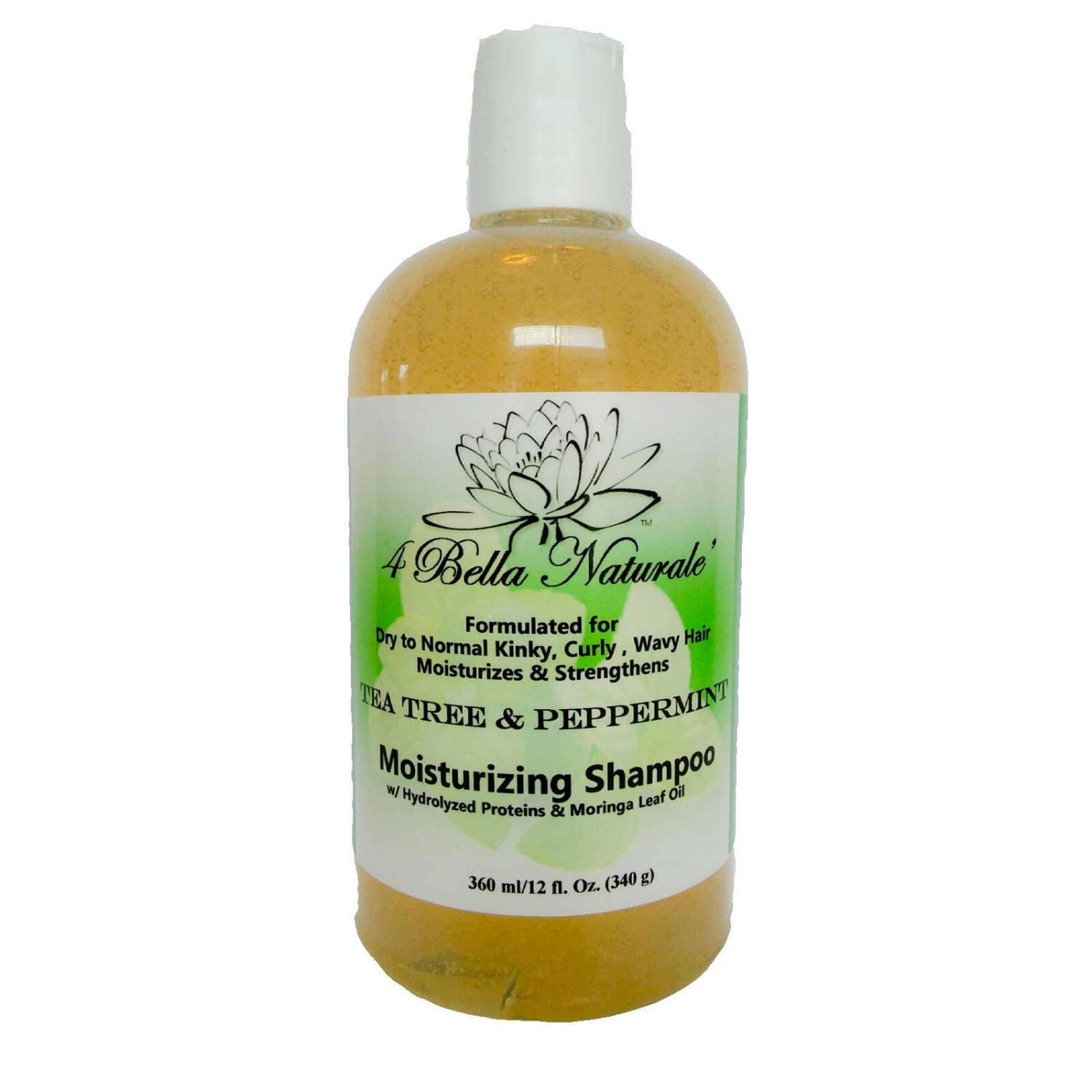 Natural Moisturizing Shampoo Tea Tree & Peppermint 12 oz Etsy