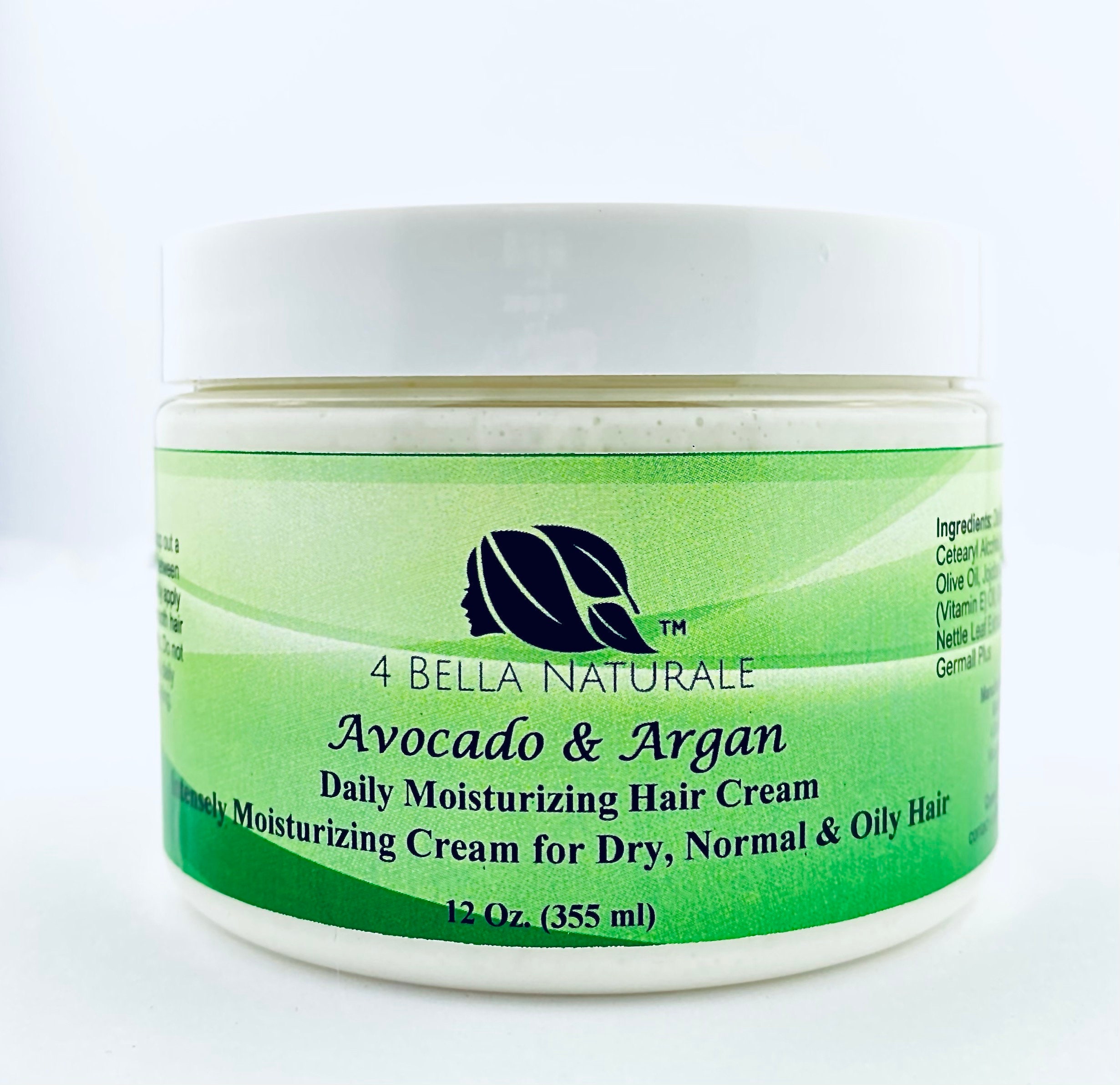 Avocado & Argan Oil Daily Moisturizer Hair Cream 12 Oz Etsy