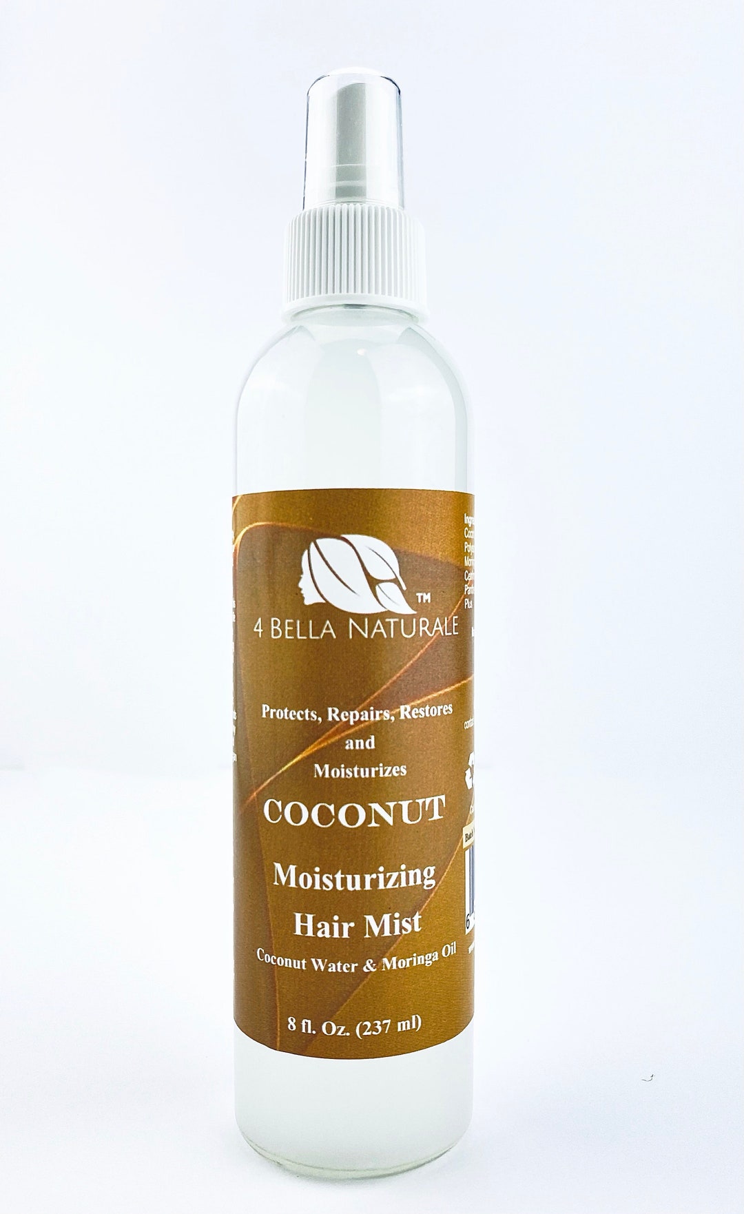 Coconut Hair Mist Moisturizing 8 Oz Handcrafted Natural Hair Etsy