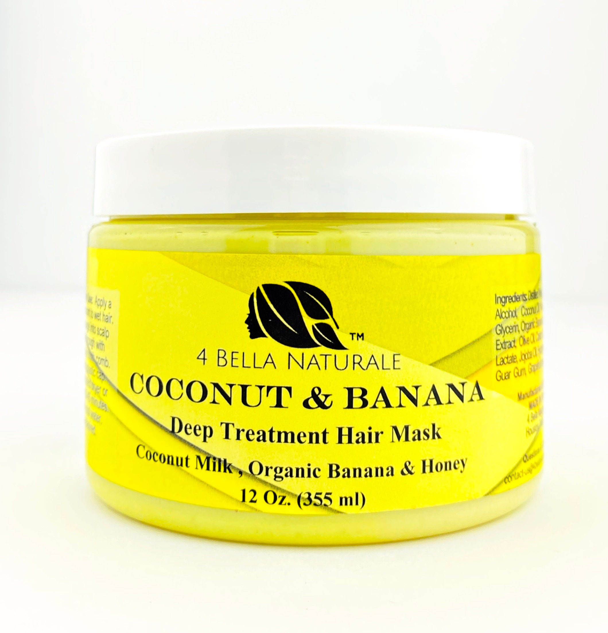 Coconut Avocado and Banana Deep Treatment Hair Mask 12oz