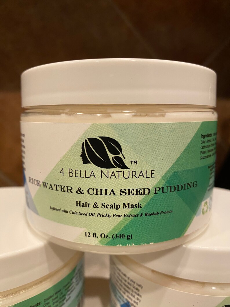 Rice Water & Chia Seed Pudding Hair Scalp Mask 12 Oz Jar Etsy