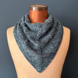 4ply fingering crochet shawl pattern, 1 or 2 skeins, advanced textured