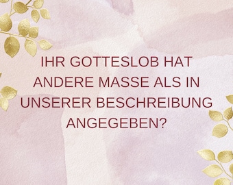 Anpassung der Größe Ihrer Gotteslobhülle