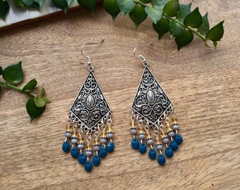 Boho Earrings Ethnic Earrings Tribal Earrings Bohemian Earrings Chandelier Earrings Statement Earrings Gypsy jewelry Bohemian Jewelry