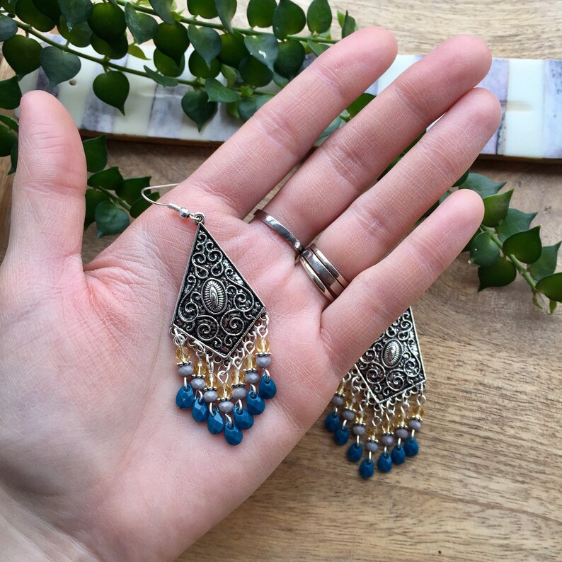 Boho Earrings Ethnic Earrings Tribal Earrings Bohemian Etsy